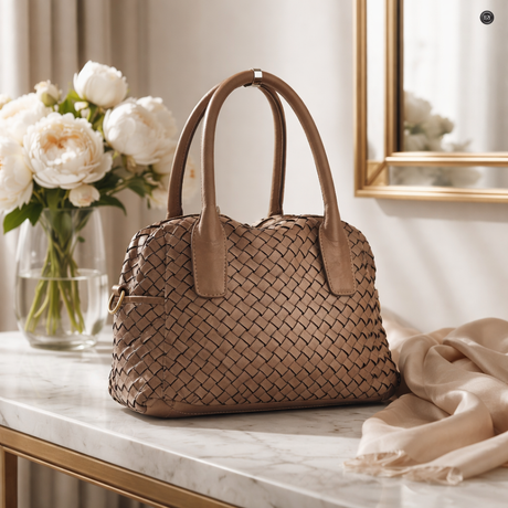 Lea-Tasche aus gewebtem Leder