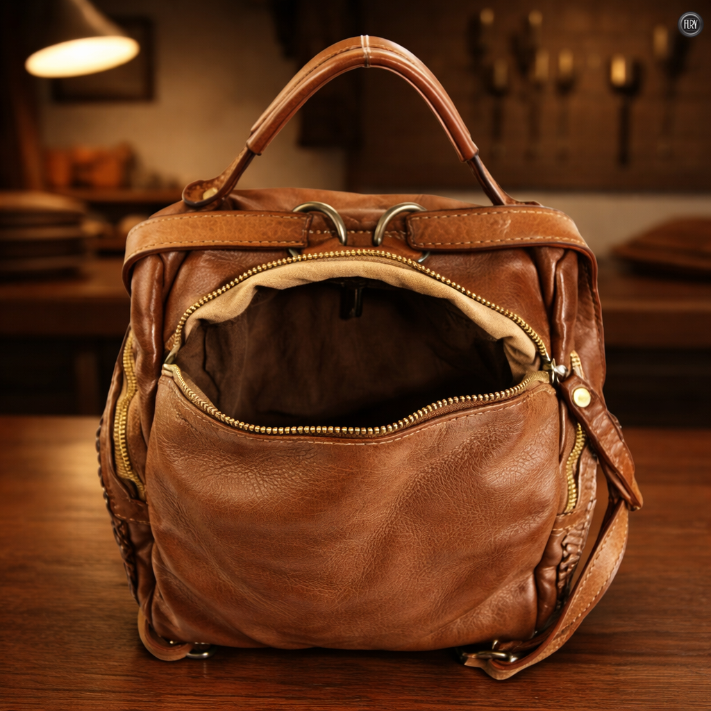 Volterra Hintergrund in gewebter Leder