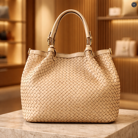 Borsa Caterina Lume in pelle intrecciata