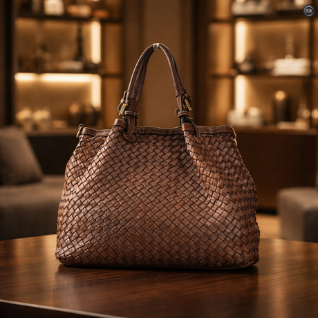 Borsa Caterina Lume in pelle intrecciata