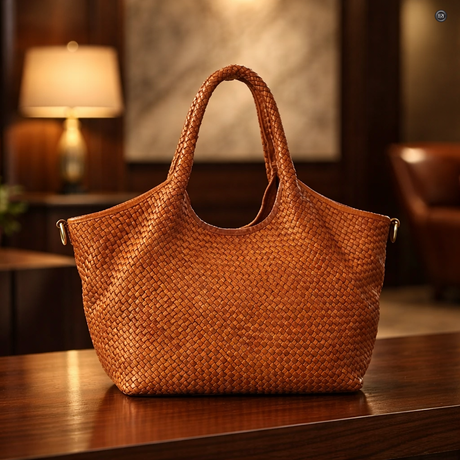 Nola Maxi-Tasche aus gewebtem Leder