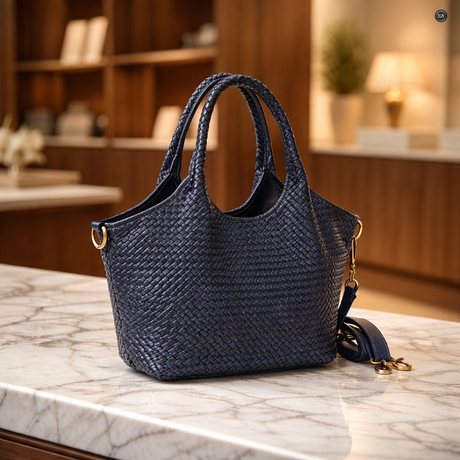 Nola Maxi-Tasche aus gewebtem Leder