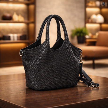 Nola Maxi-Tasche aus gewebtem Leder