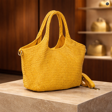 Nola Maxi-Tasche aus gewebtem Leder