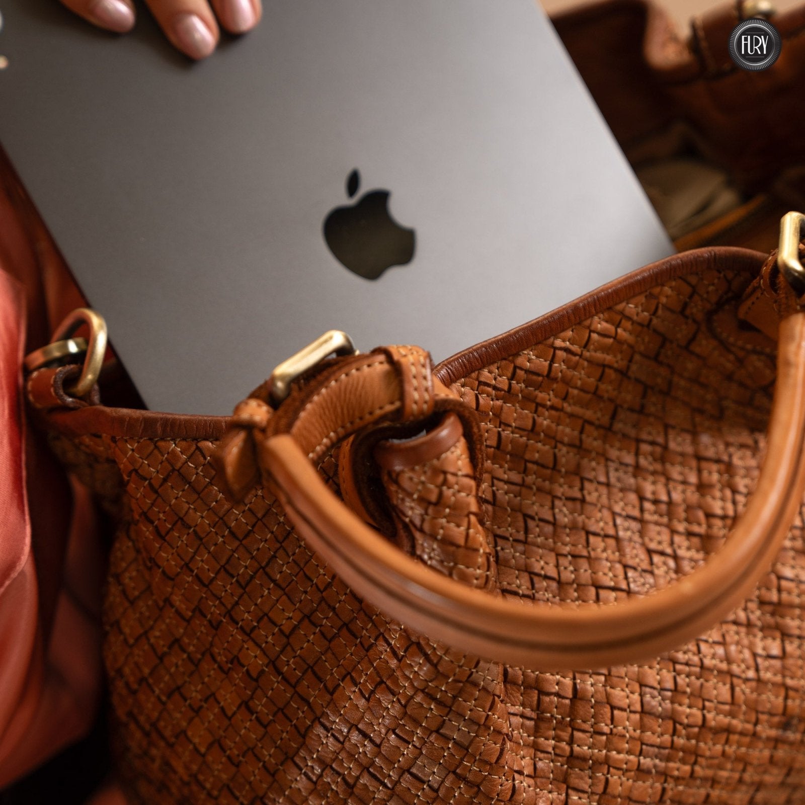 Borsa Agata in pelle intrecciata - Fury