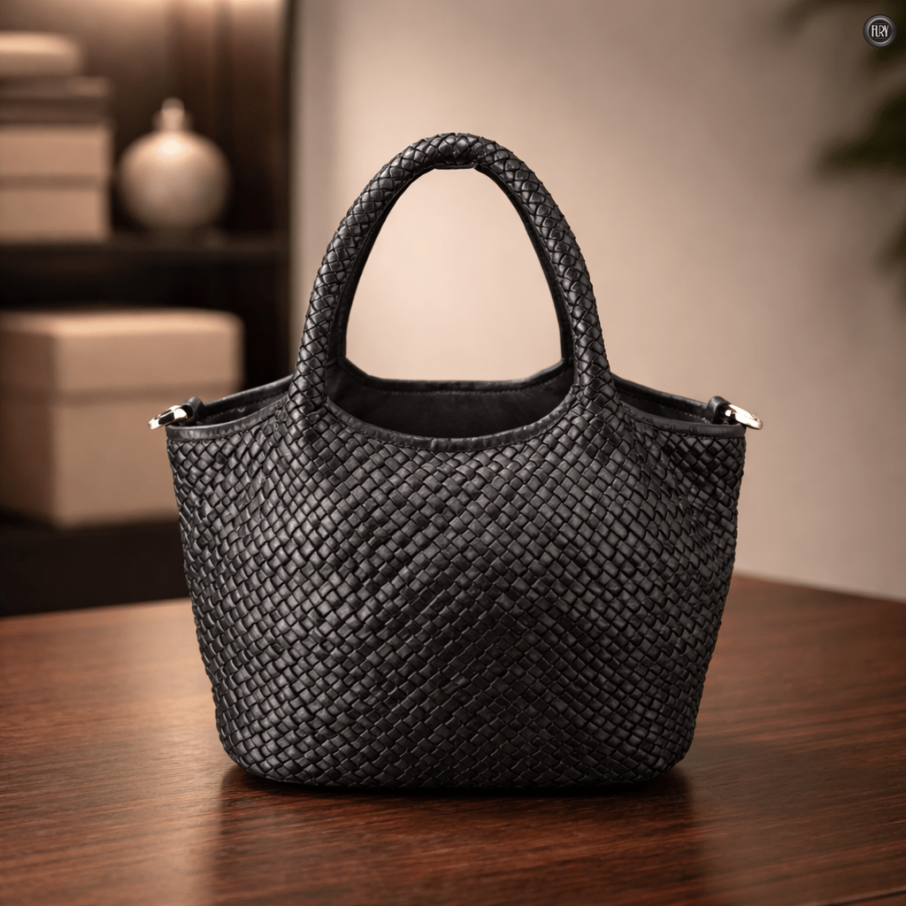 Borsa Alba Maxi in pelle intrecciata - Fury