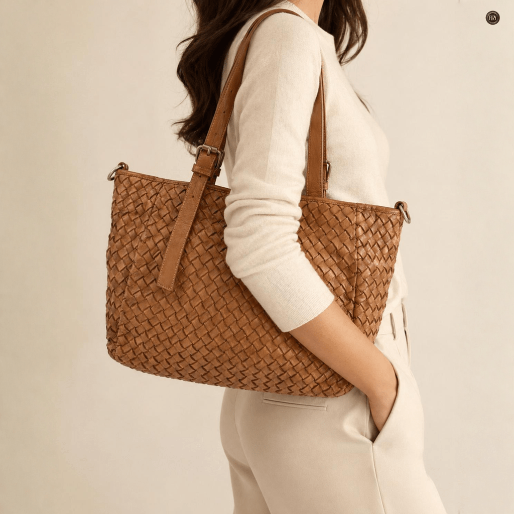 Borsa Costanza in pelle intrecciata - Fury