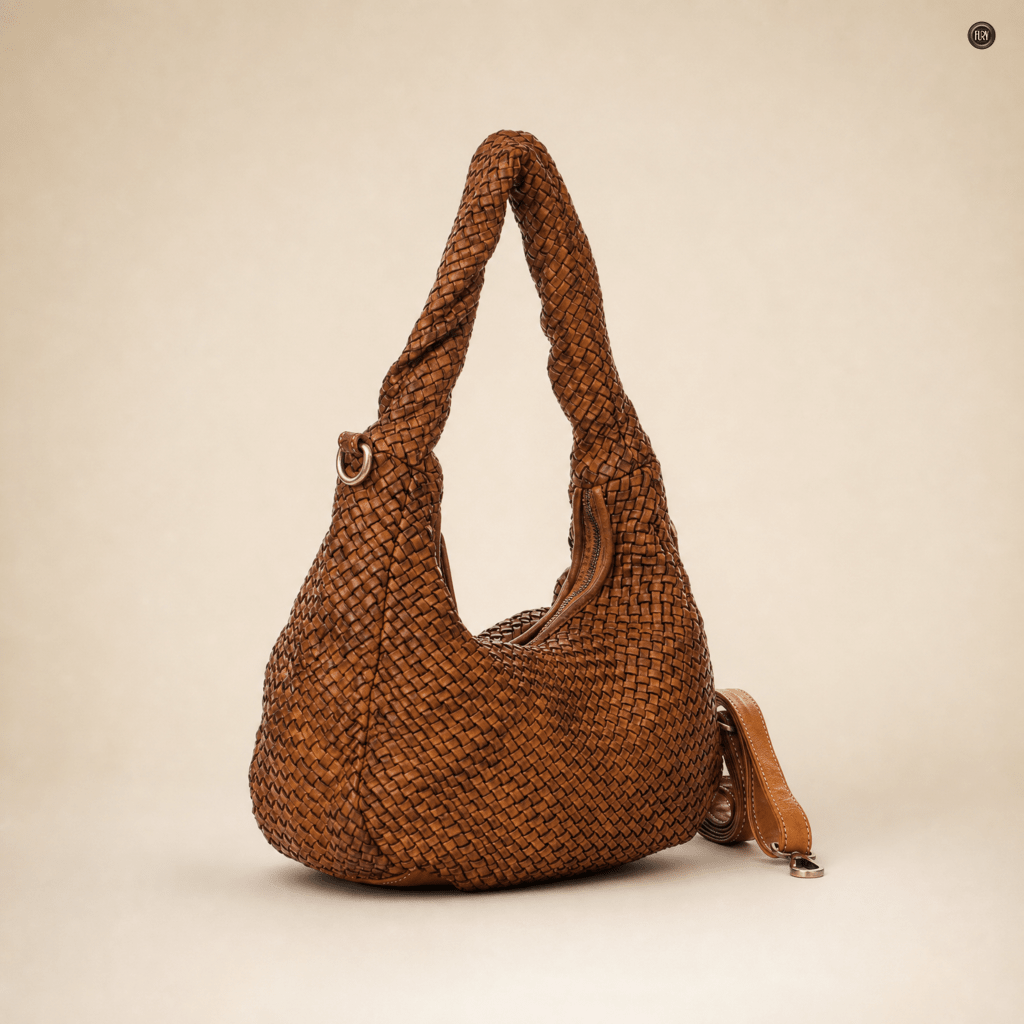 Borsa Elvira in pelle intrecciata - Fury