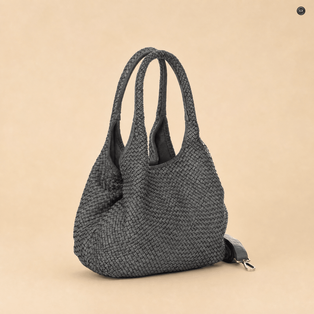 Borsa Nola Maxi in pelle intrecciata - Fury