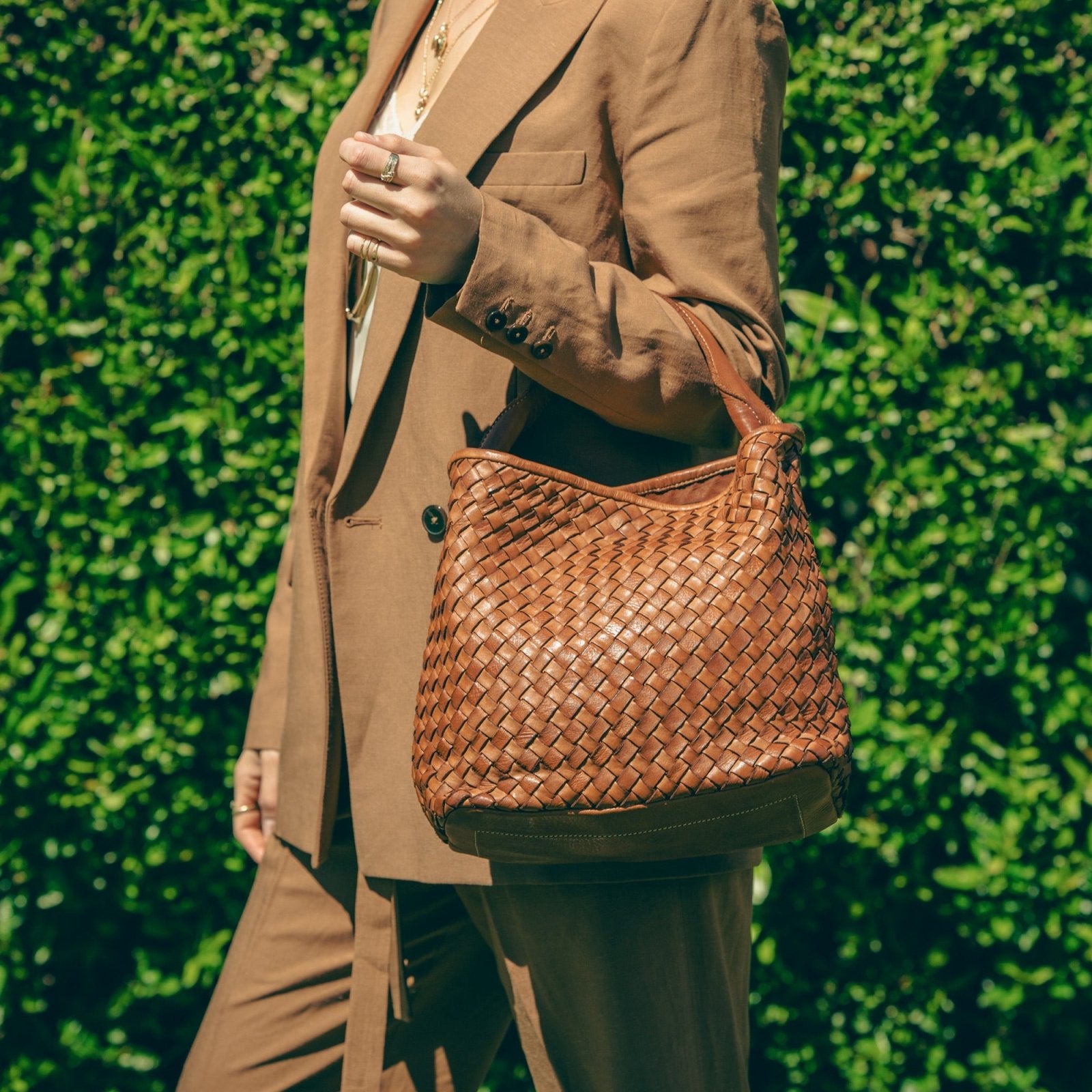 Borsa Sibilla Maxi in pelle intrecciata - Fury