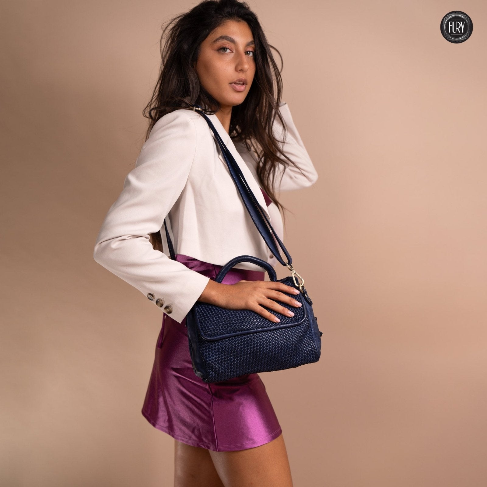 Borsa Siena in pelle intrecciata - Preordine - Fury