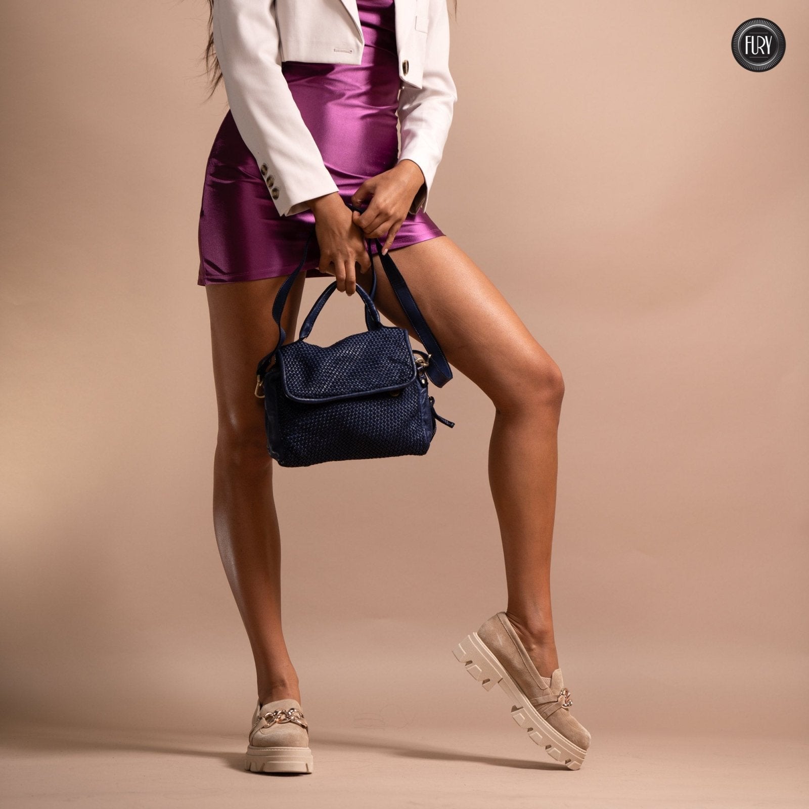 Borsa Siena in pelle intrecciata - Preordine - Fury