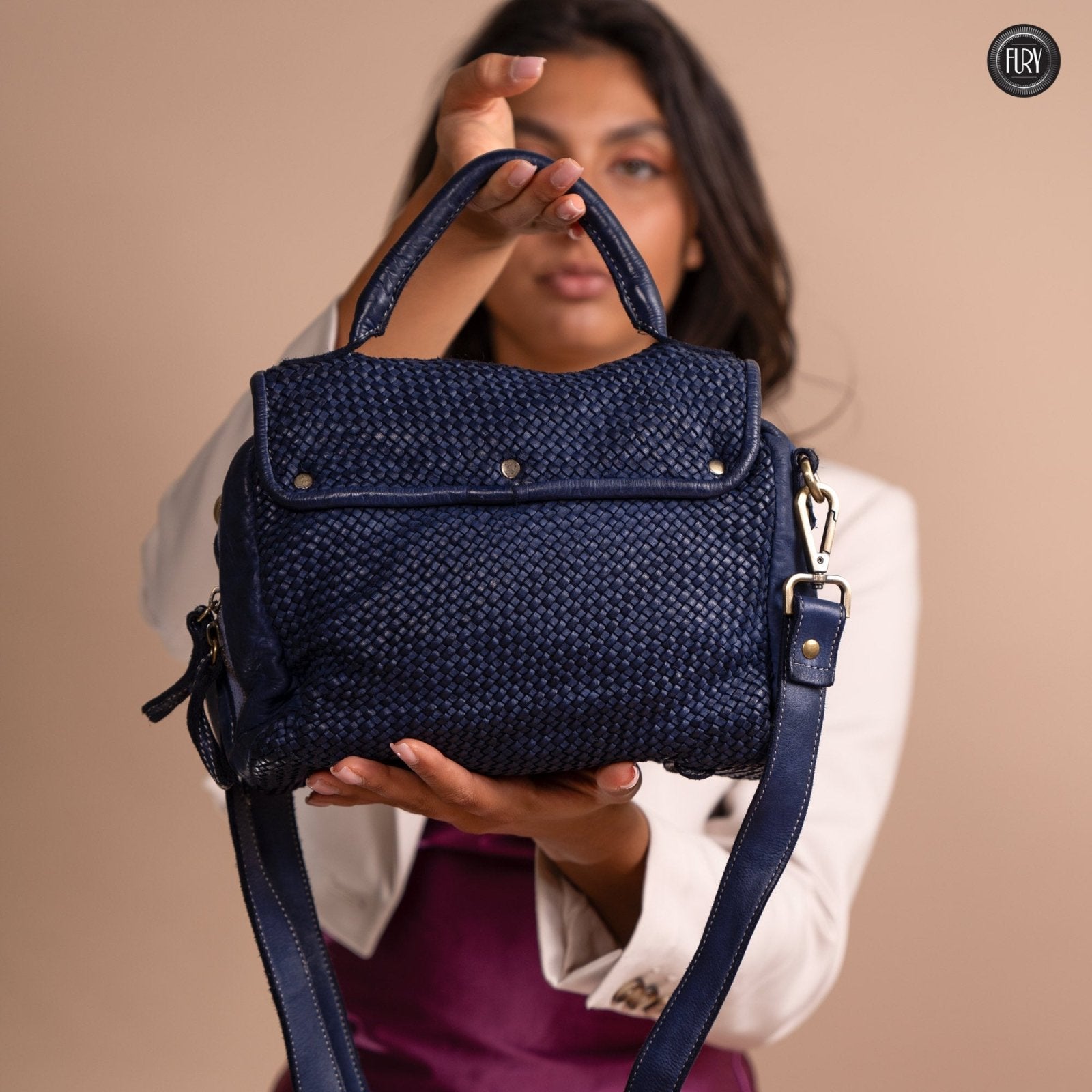 Borsa Siena in pelle intrecciata - Preordine - Fury