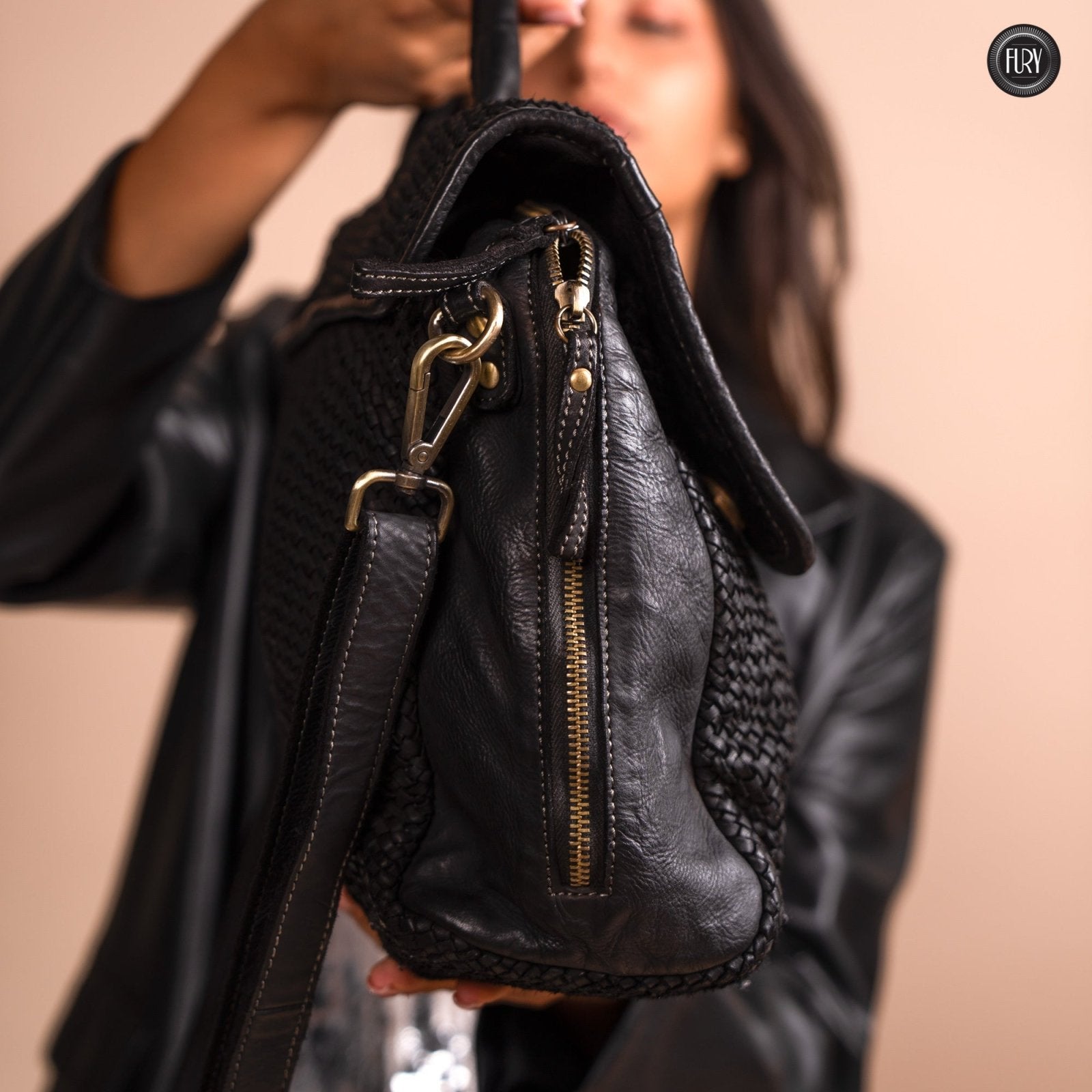 Borsa Siena Maxi in pelle intrecciata - Preordine - Fury