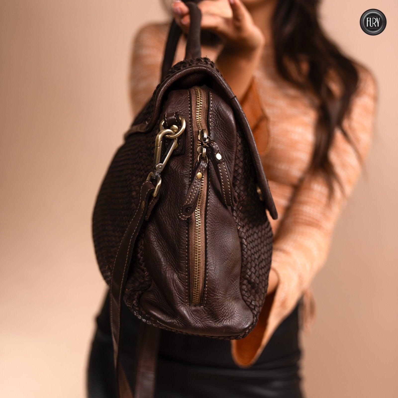 Borsa Siena Maxi in pelle intrecciata - Preordine - Fury