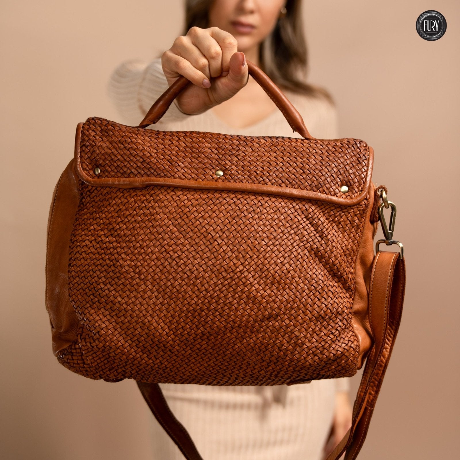 Borsa Siena Maxi in pelle intrecciata - Preordine - Fury