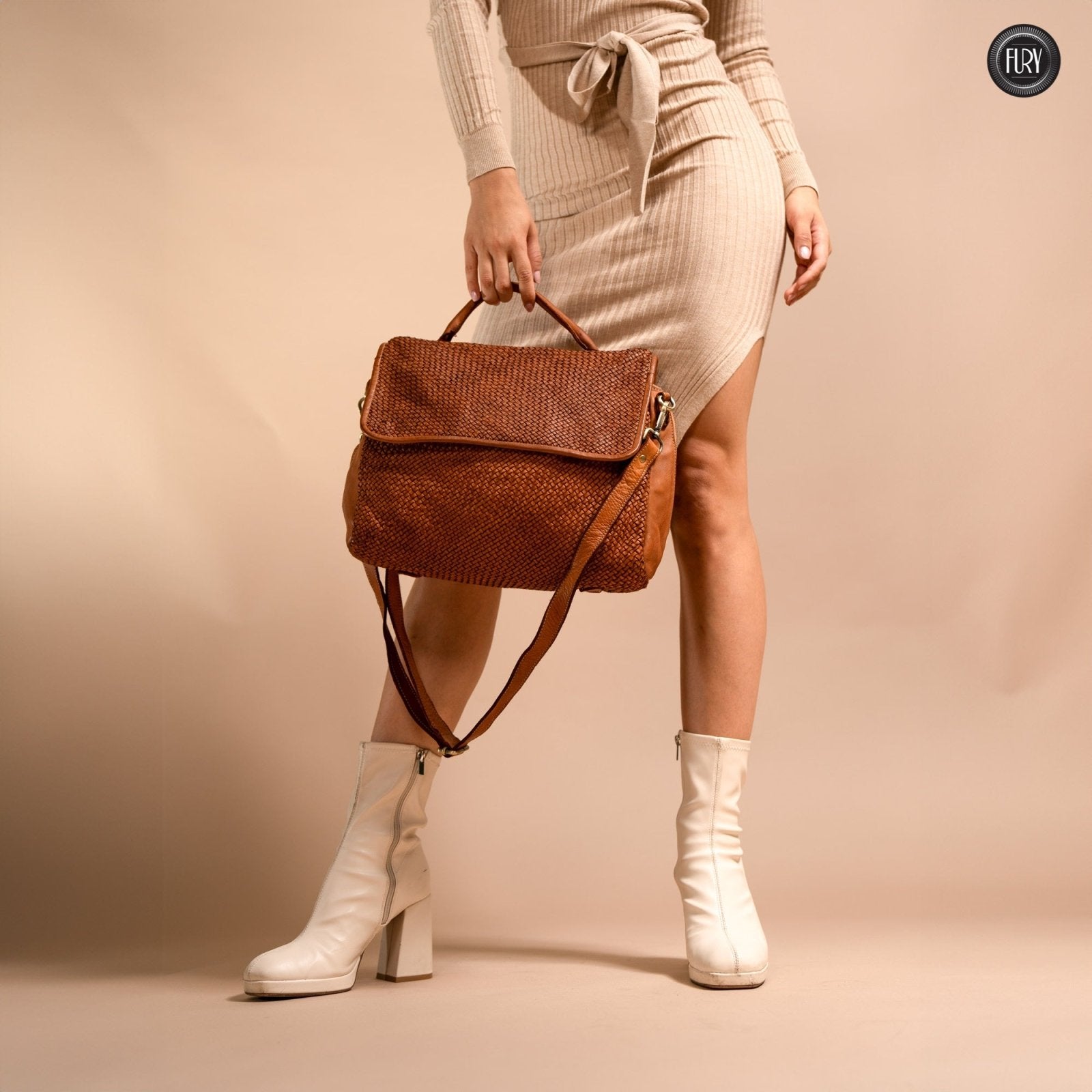 Borsa Siena Maxi in pelle intrecciata - Preordine - Fury