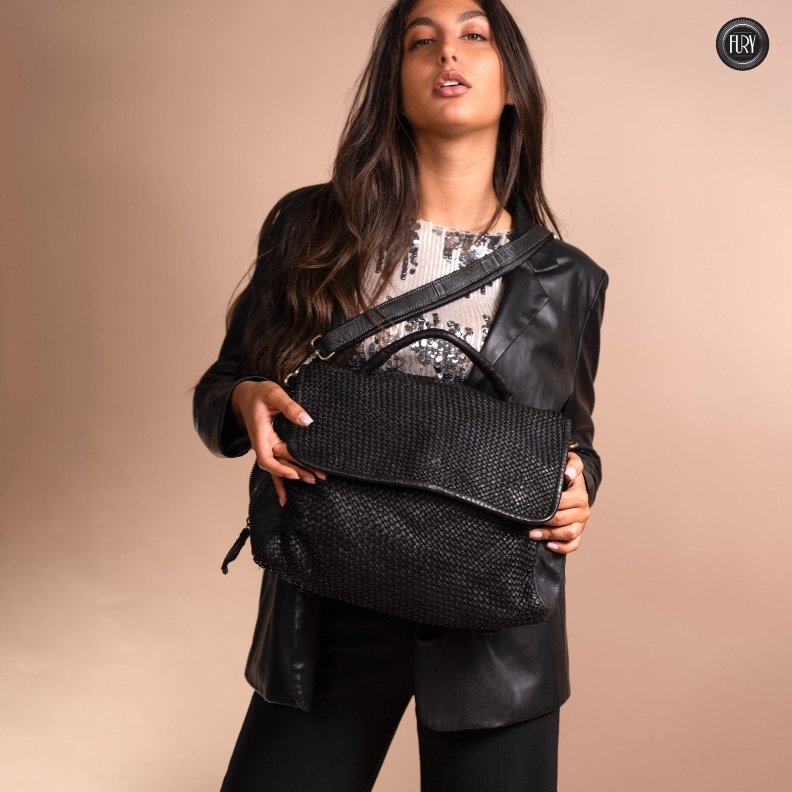 Borsa Siena Maxi in pelle intrecciata - Preordine - Fury