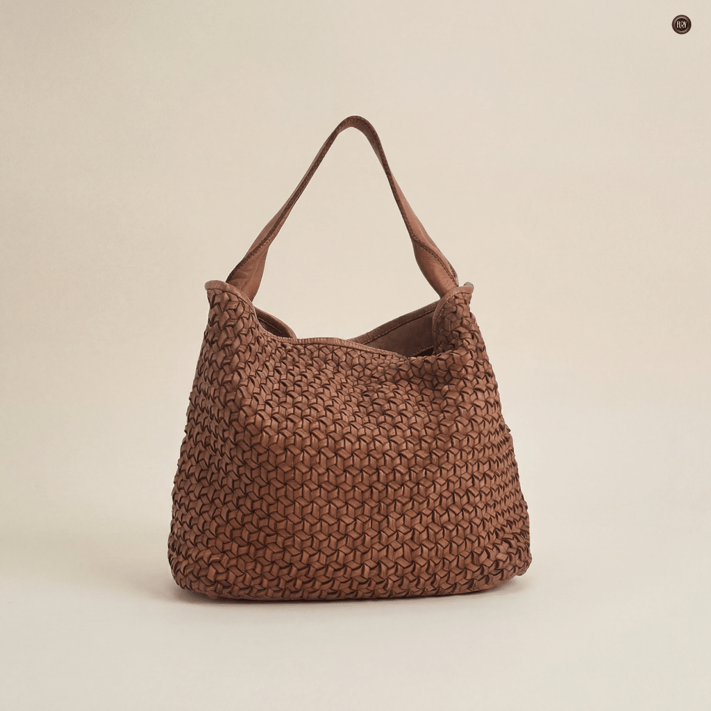 Borsa Tea maxi in pelle intrecciata - Fury