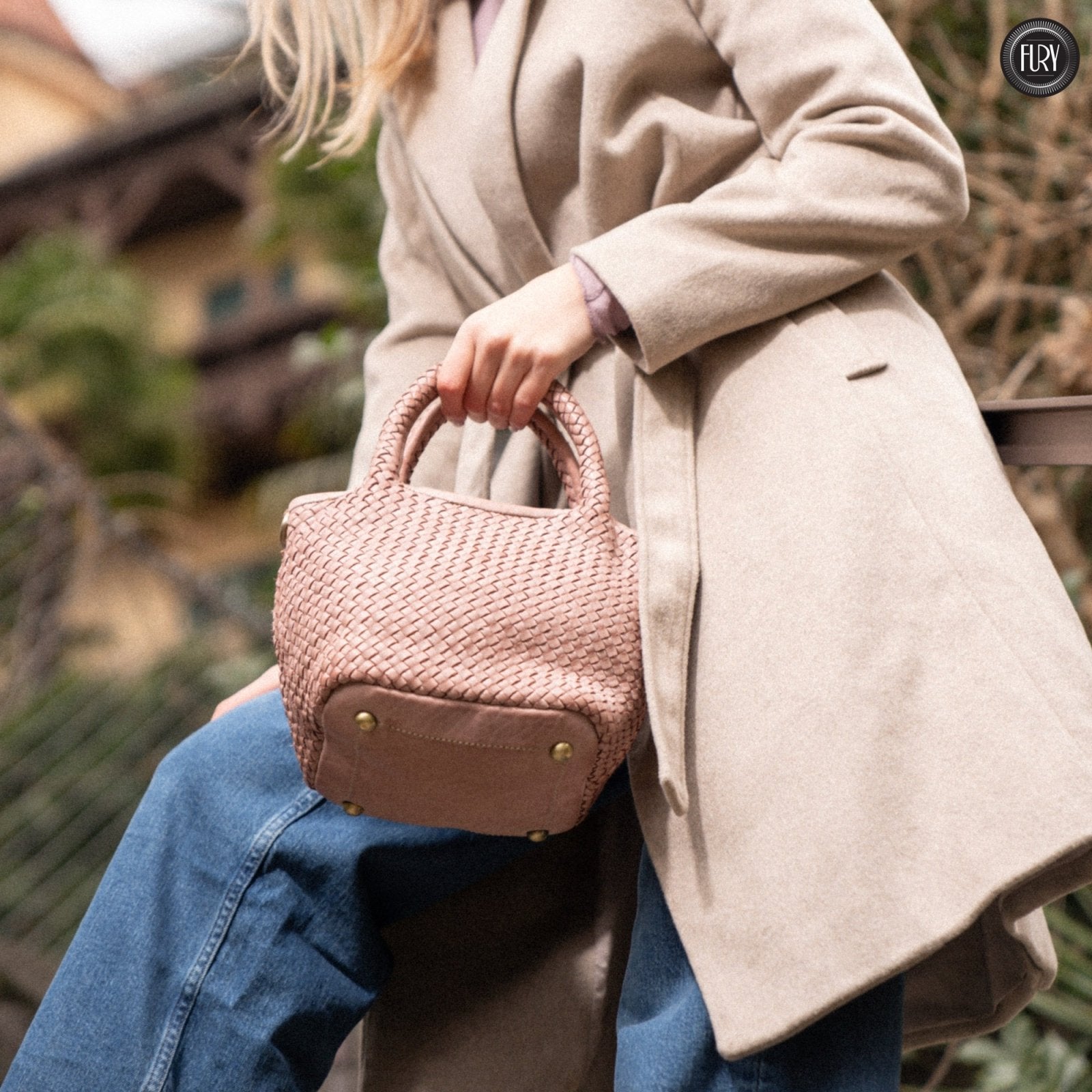 Borsetta Alba in pelle intrecciata - Fury