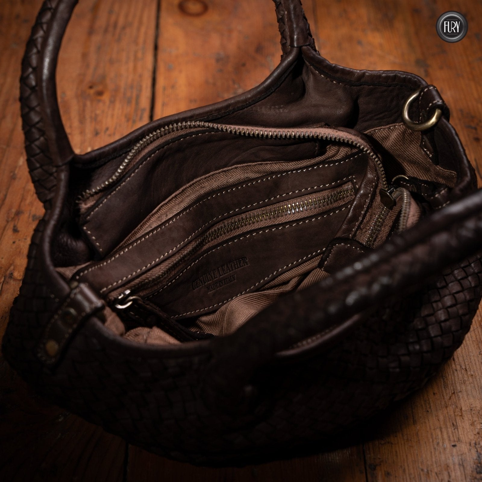 Borsetta Alba in pelle intrecciata - Fury