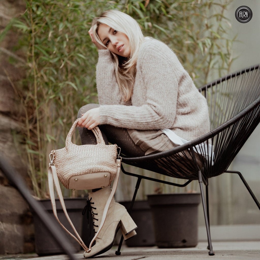 Borsetta Alba in pelle intrecciata - Fury