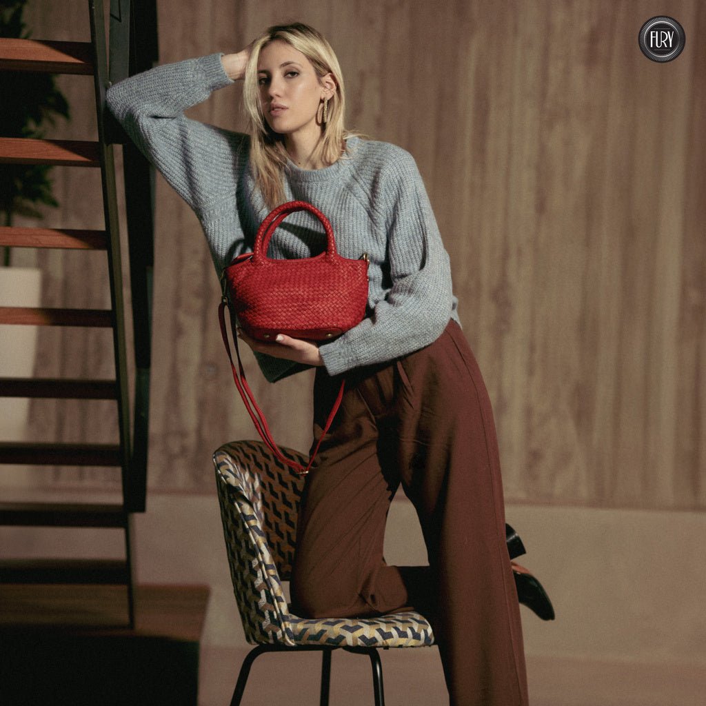 Borsetta Alba in pelle intrecciata - Fury