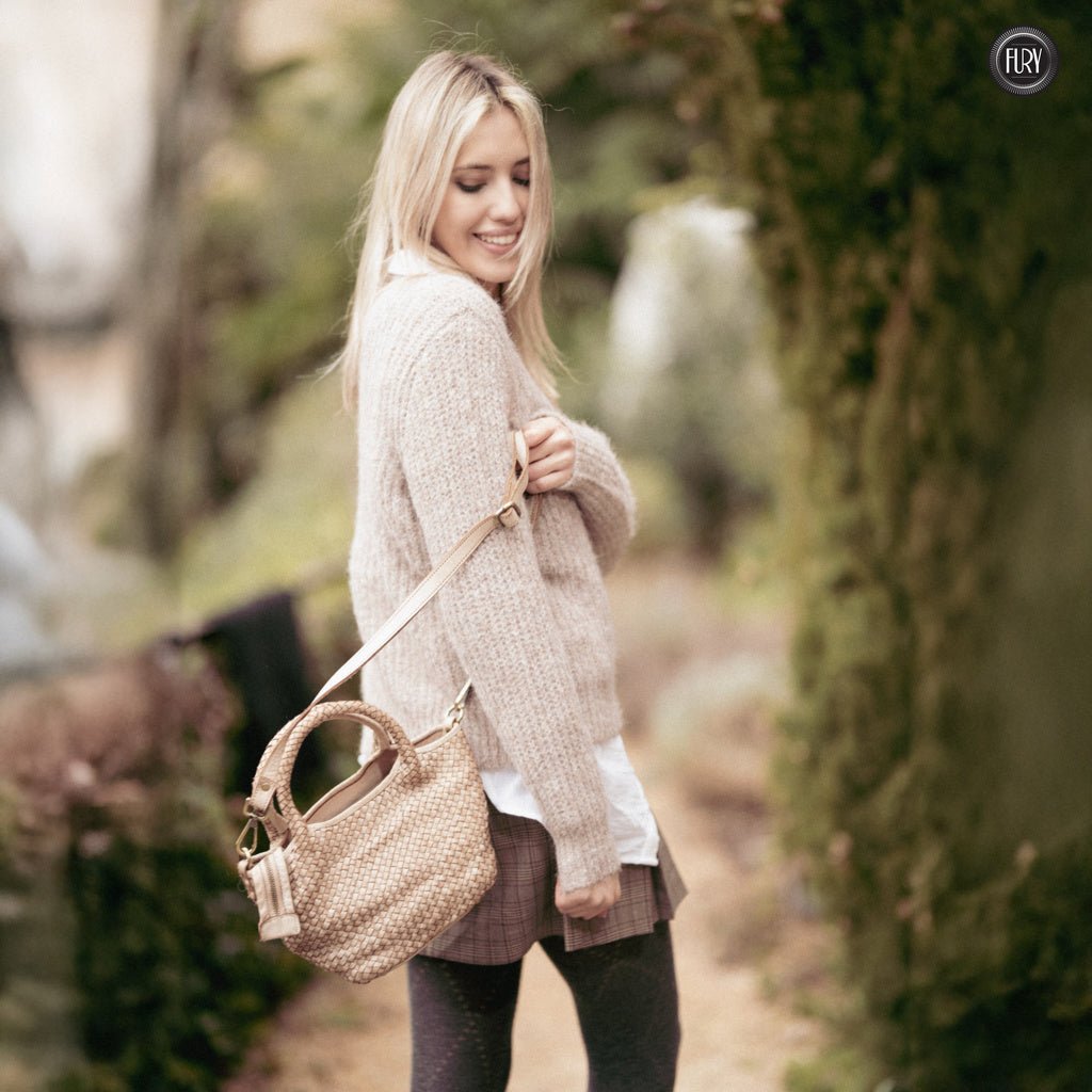 Borsetta Alba in pelle intrecciata - Fury