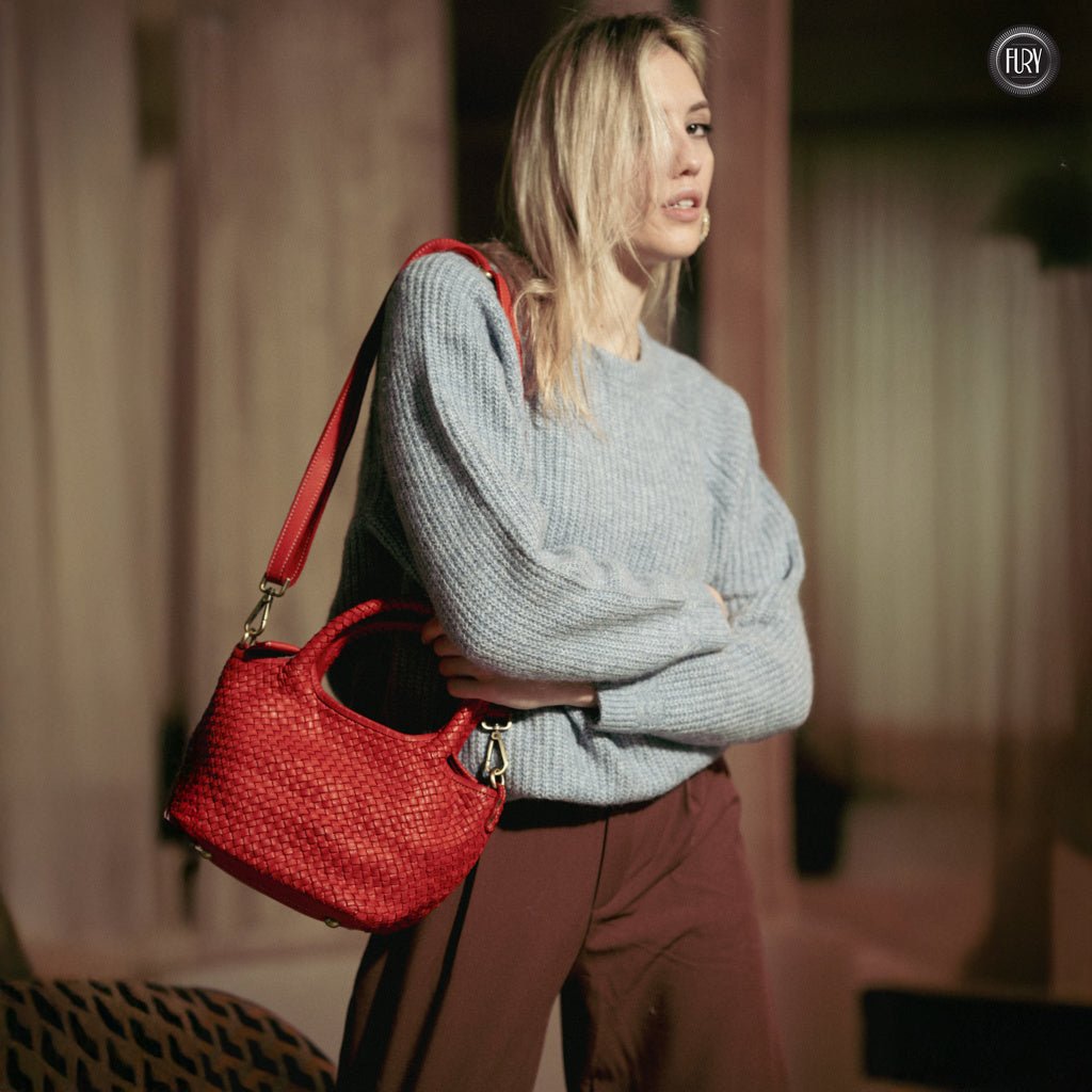Borsetta Alba in pelle intrecciata - Fury
