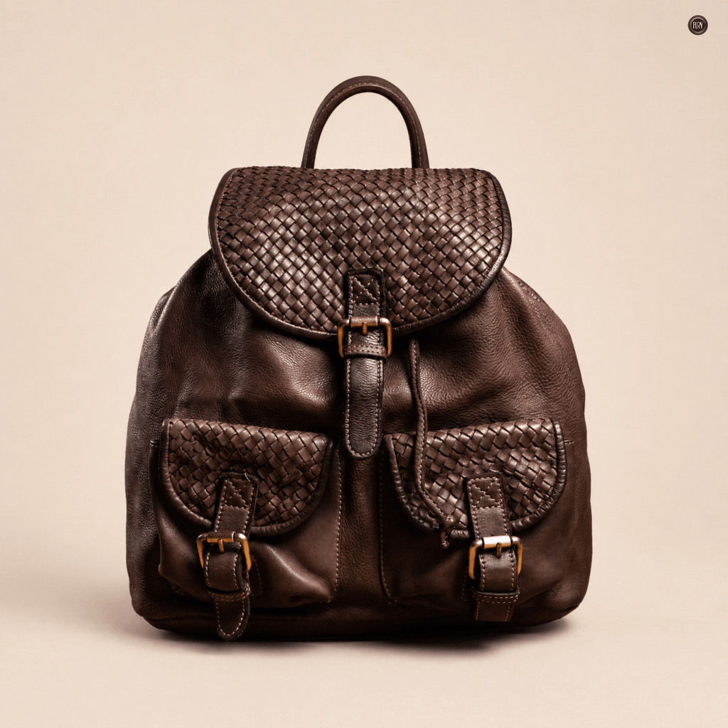 Zaino Lorenzo in pelle intrecciata - Fury