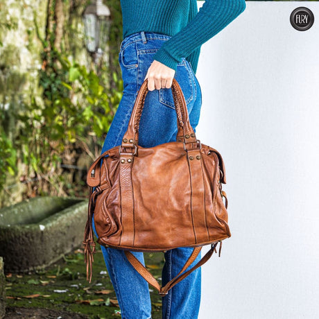 Borsa Ginevra in pelle Fury Bags#colore_cuoio