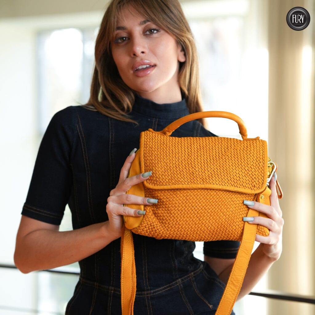Borsa Siena in pelle intrecciata - Preordine - Fury