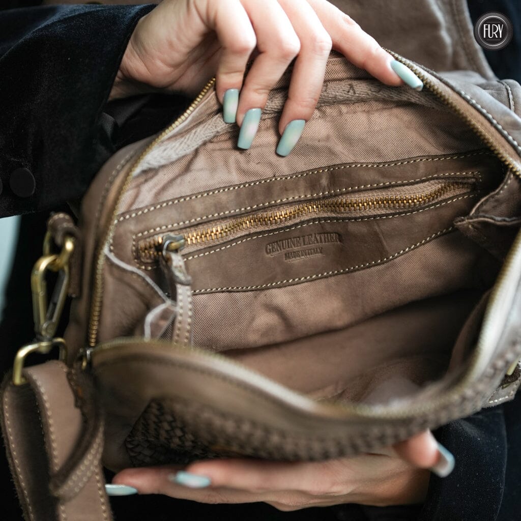 Borsa Siena in pelle intrecciata - Preordine - Fury