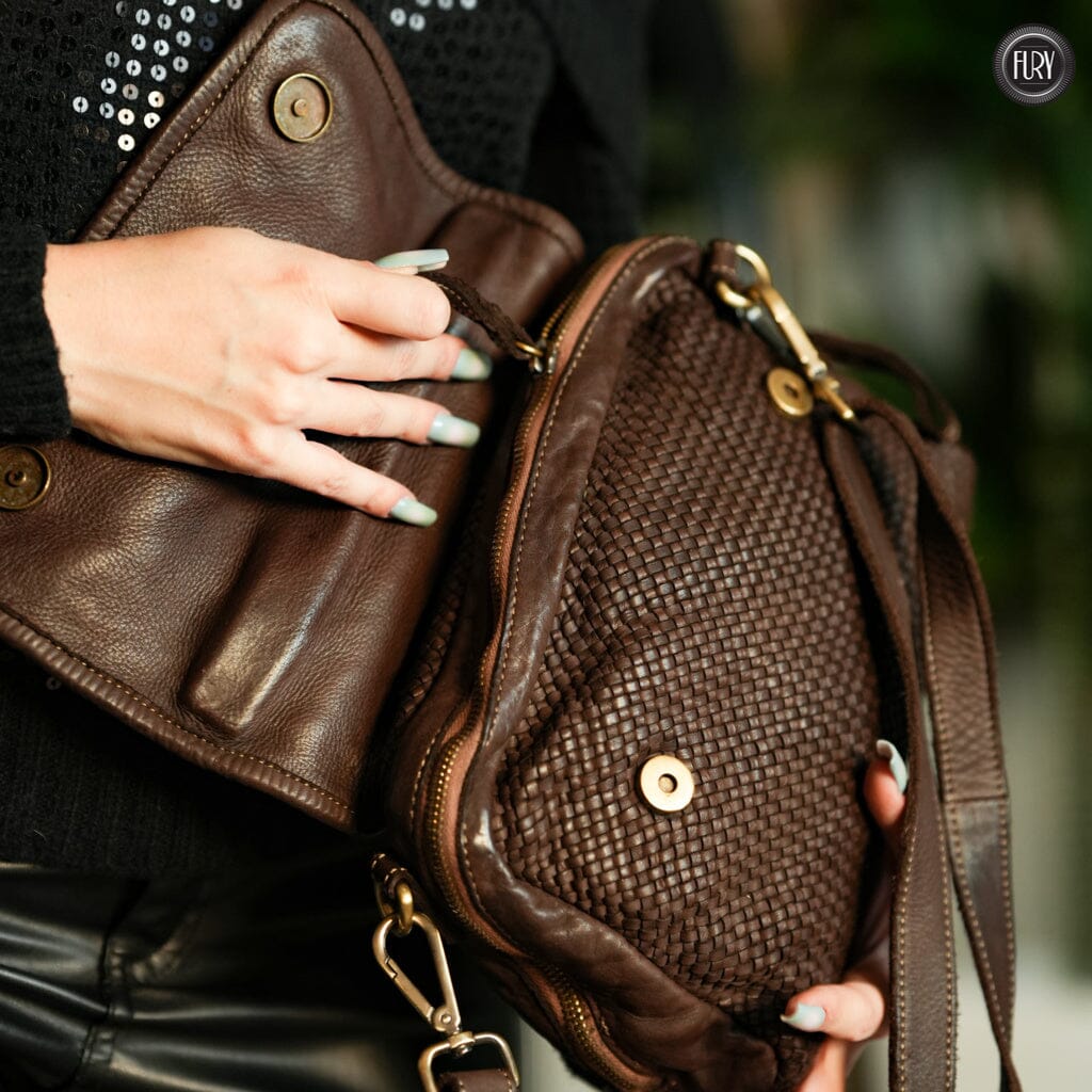 Borsa Siena in pelle intrecciata - Preordine - Fury
