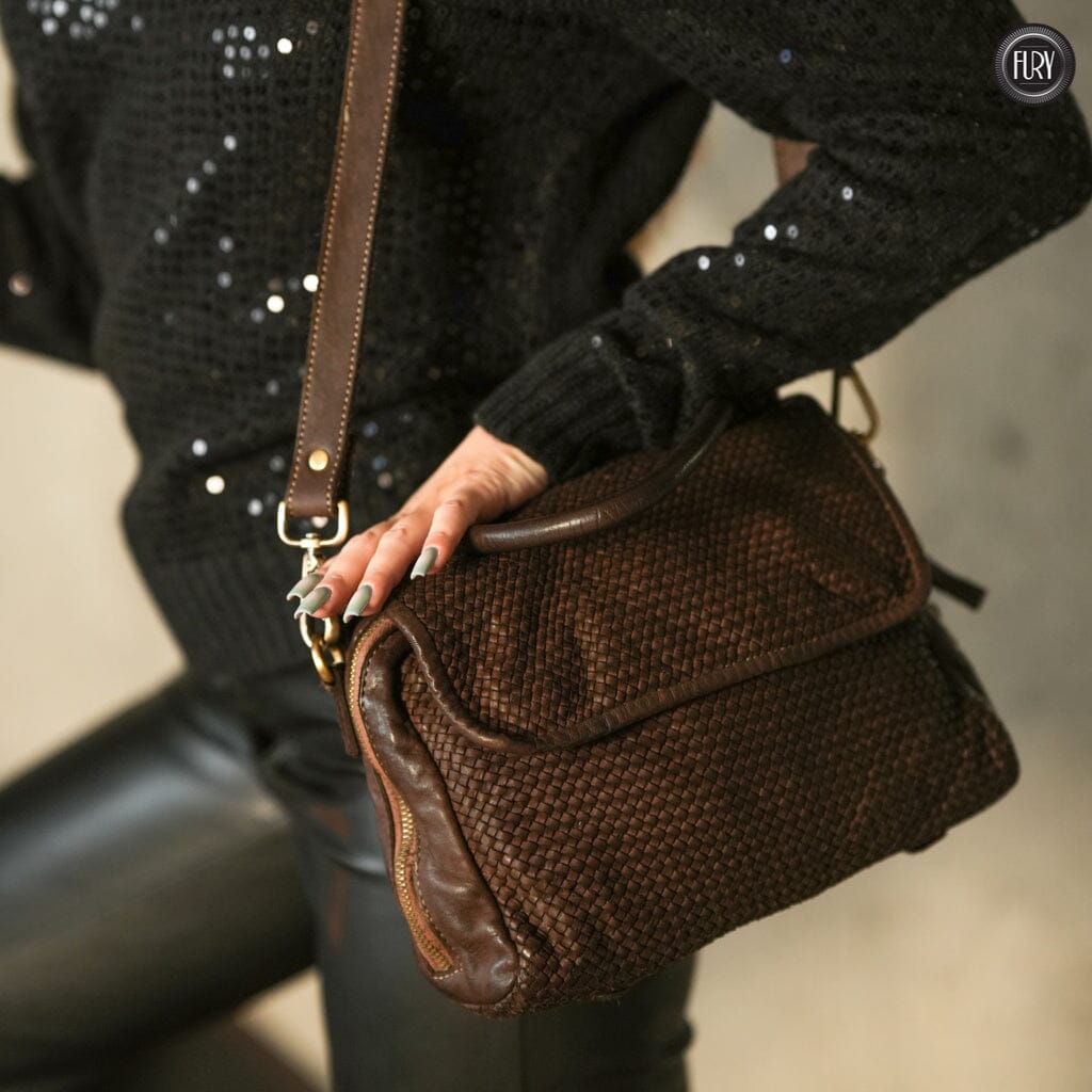 Borsa Siena in pelle intrecciata - Preordine - Fury