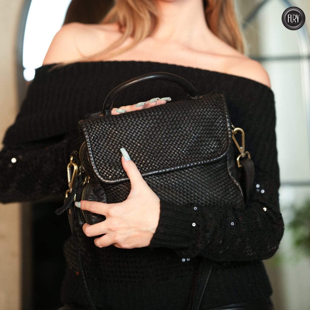 Borsa Siena in pelle intrecciata - Preordine - Fury