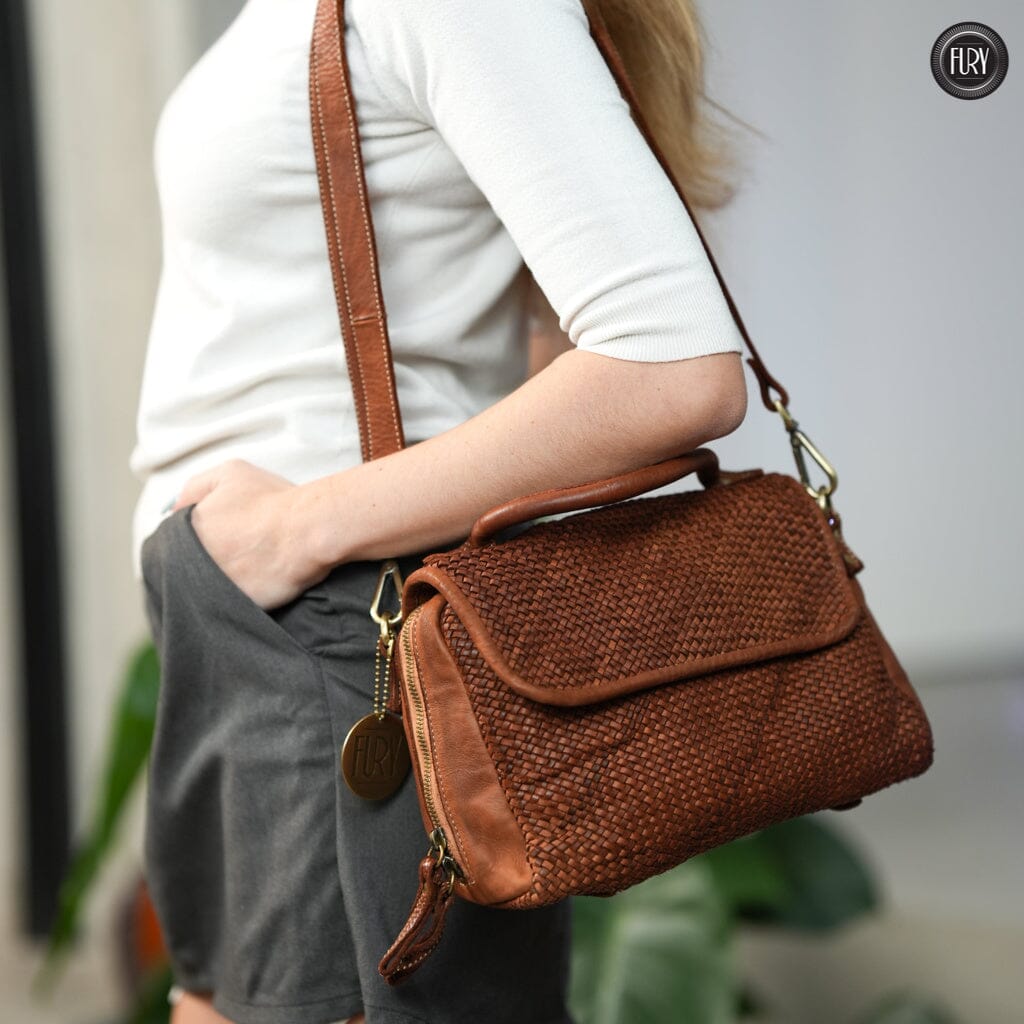 Borsa Siena in pelle intrecciata - Preordine - Fury