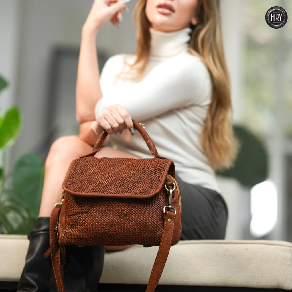 Borsa Siena in pelle intrecciata - Preordine - Fury