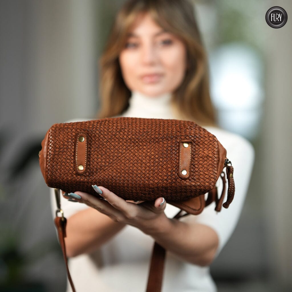 Borsa Siena in pelle intrecciata - Preordine - Fury