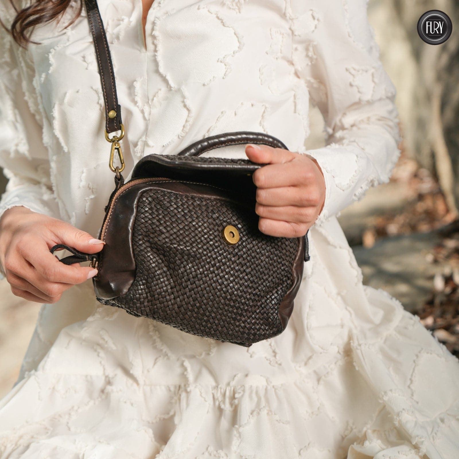 Borsetta Siena in pelle intrecciata - Fury