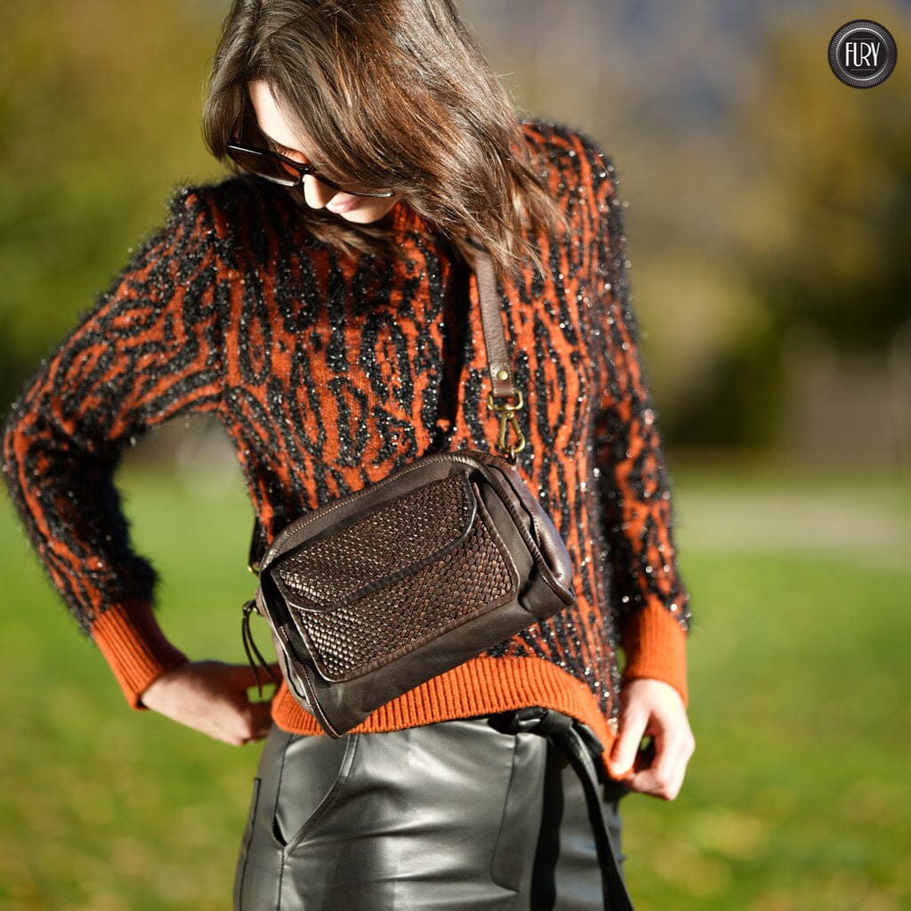 Borsetta Torino in pelle intrecciata - Fury