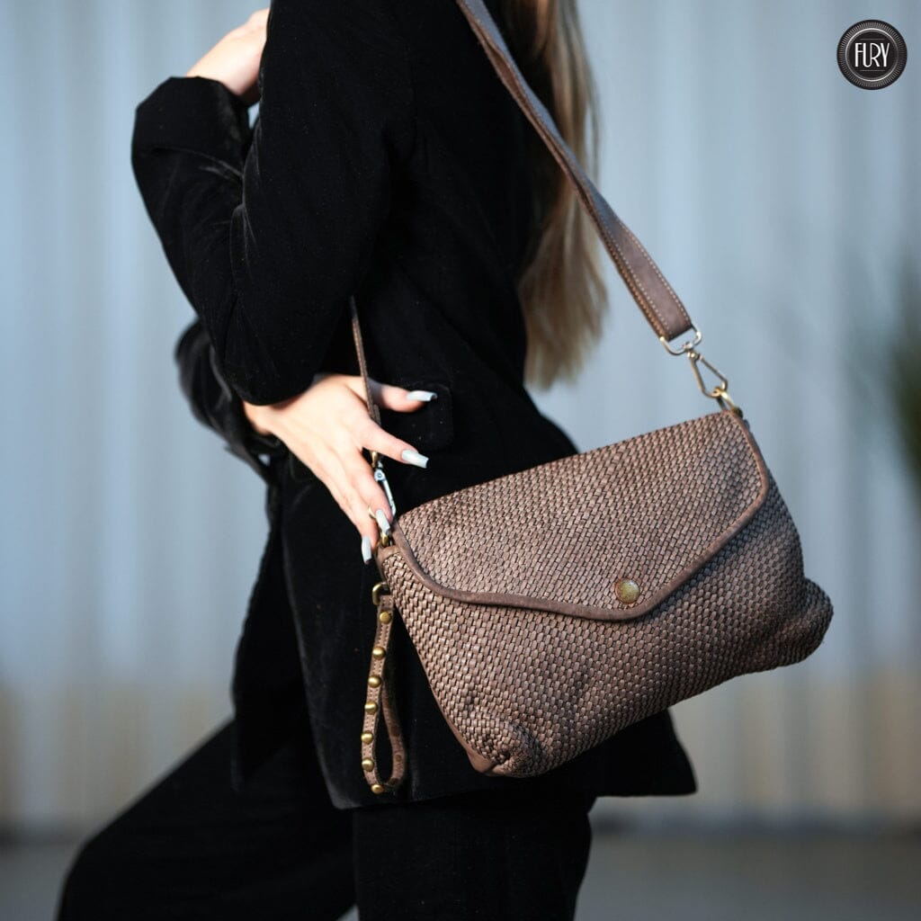 Pochette Sofia in pelle intrecciata - Fury