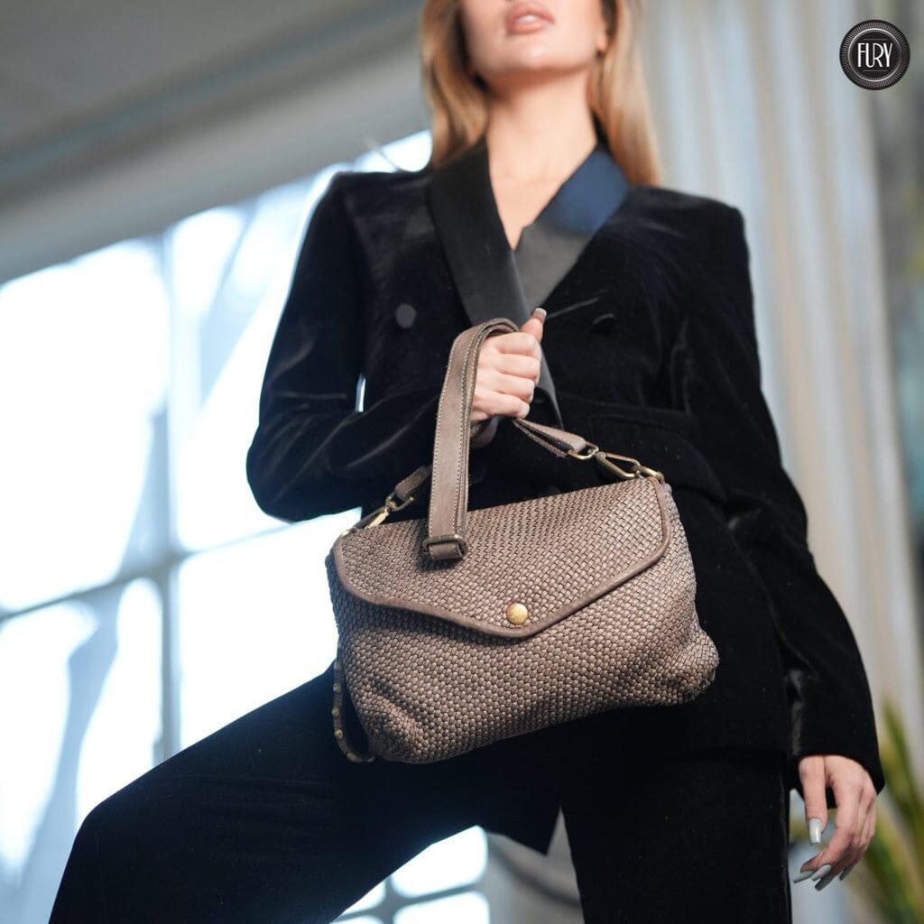 Pochette Sofia in pelle intrecciata - Fury