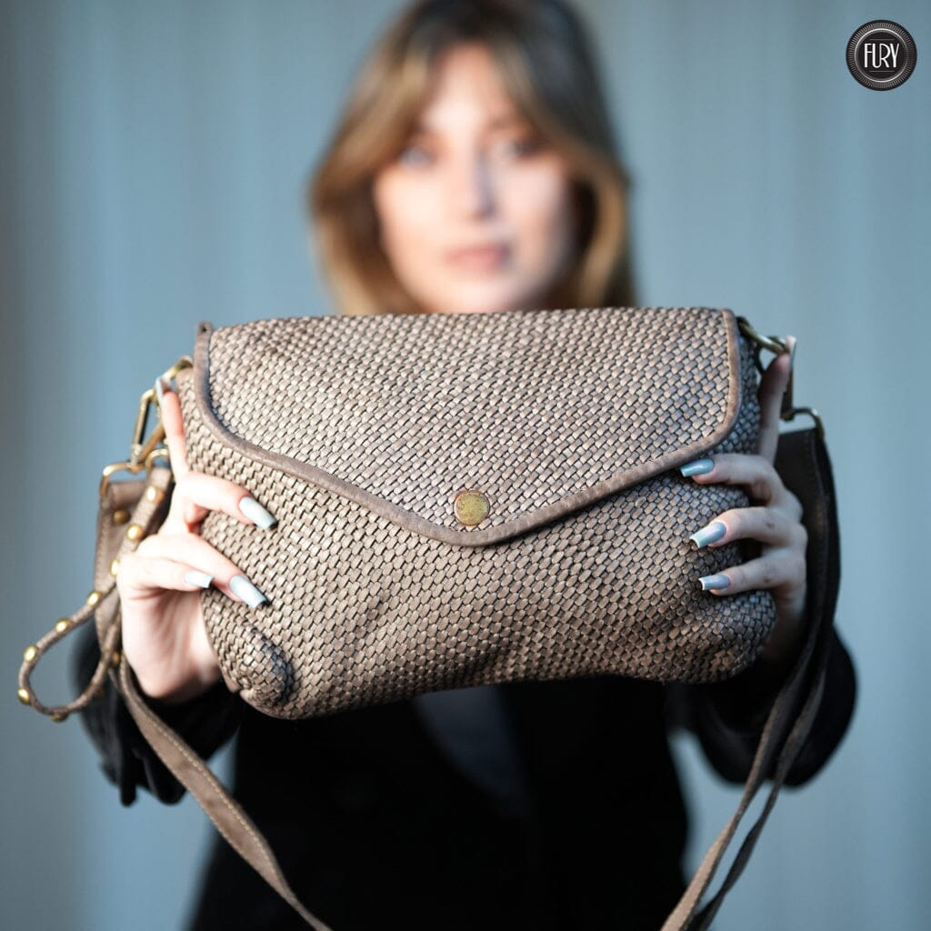 Pochette Sofia in pelle intrecciata - Fury