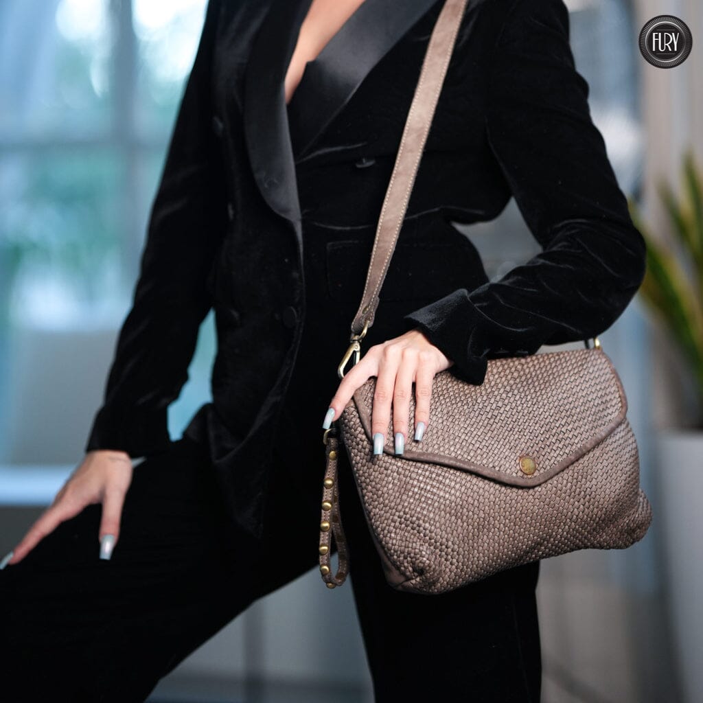 Pochette Sofia in pelle intrecciata - Fury