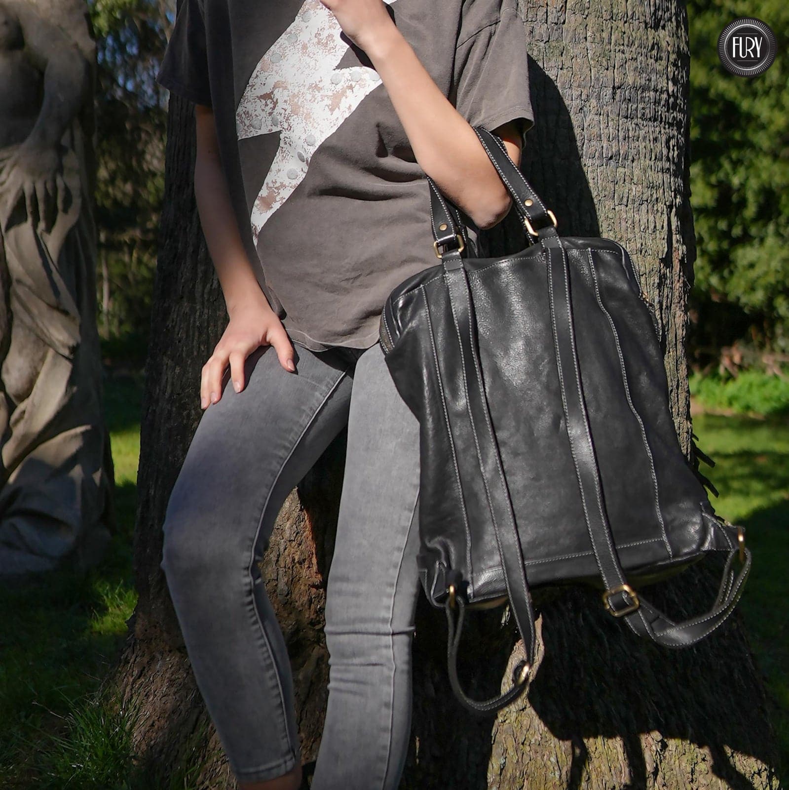 Zaino Daily unisex in pelle - Fury