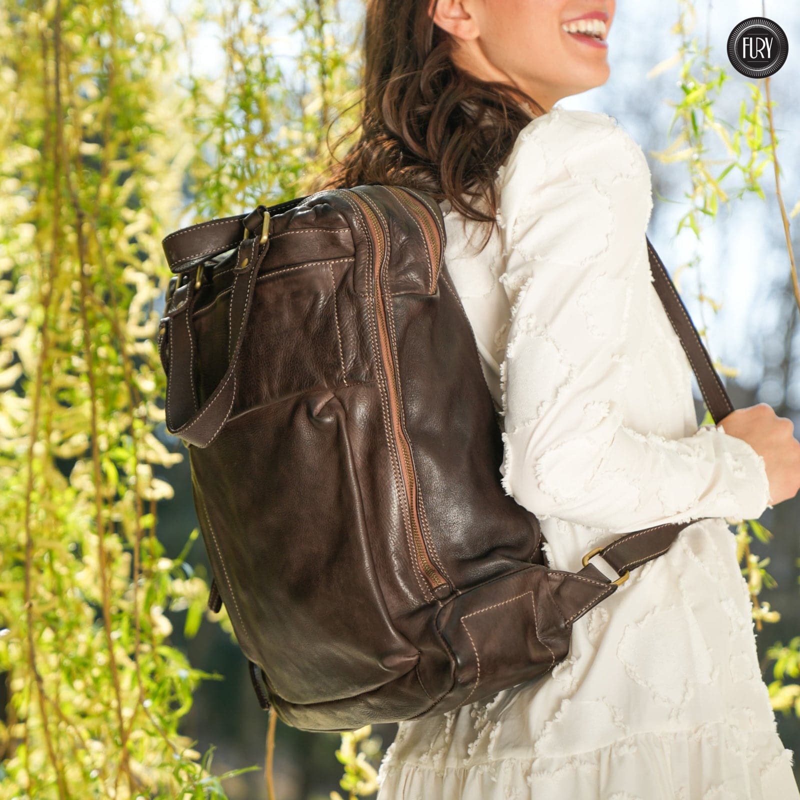 Zaino Daily unisex in pelle - Fury