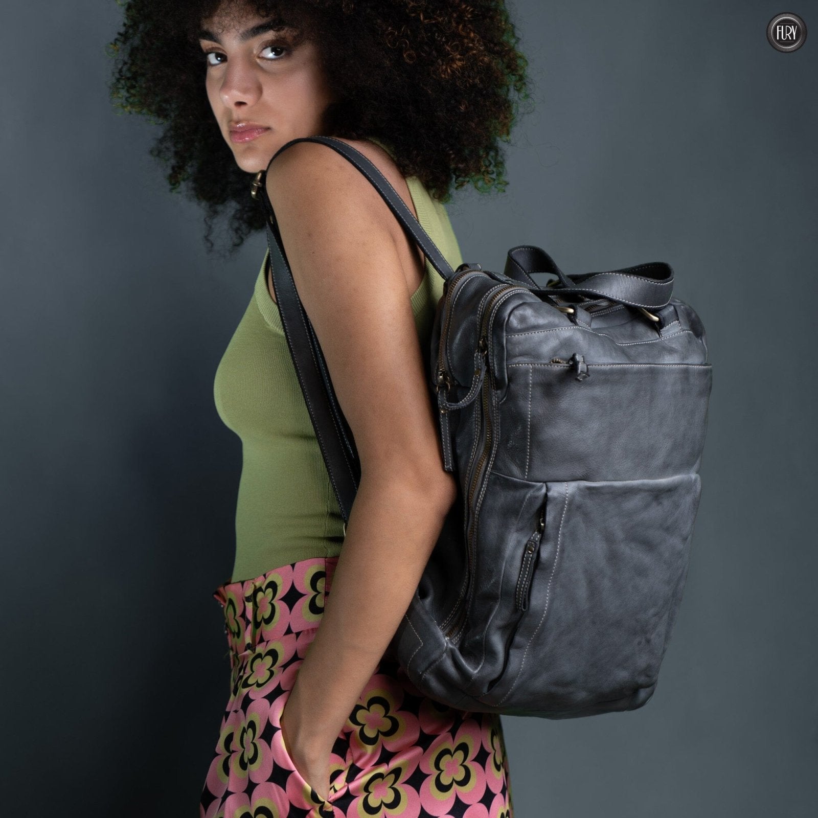 Zaino Daily unisex in pelle - Fury